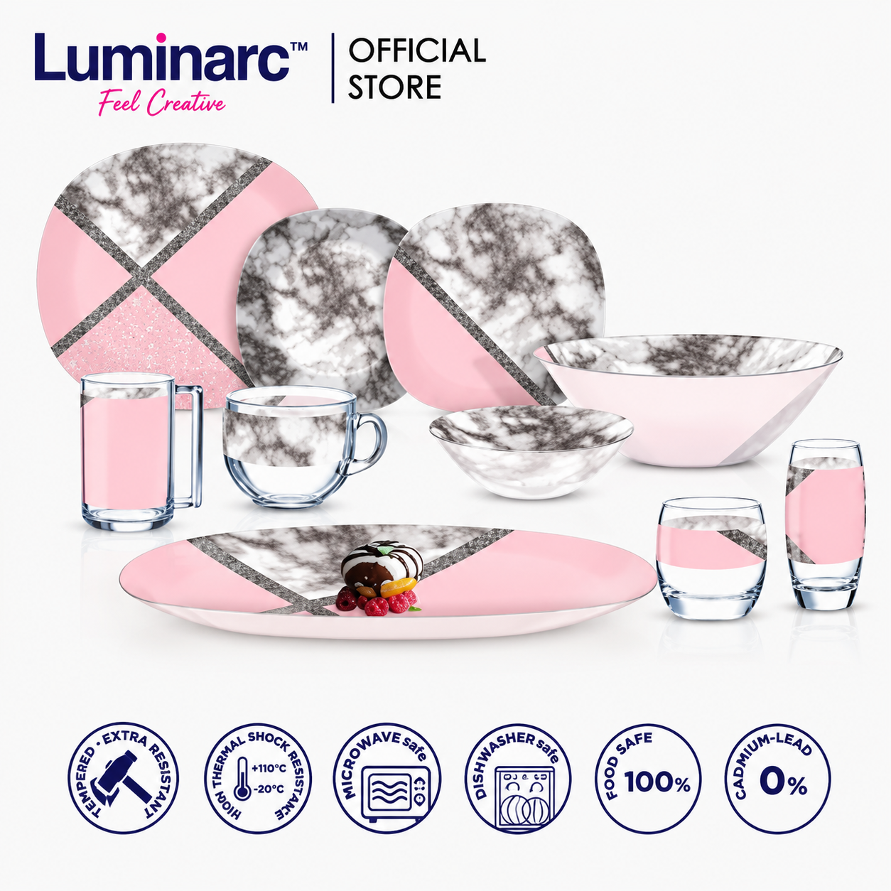 سرویس ۵۰ پارچه آرکوپیرکس لومینارک طرح پیولین