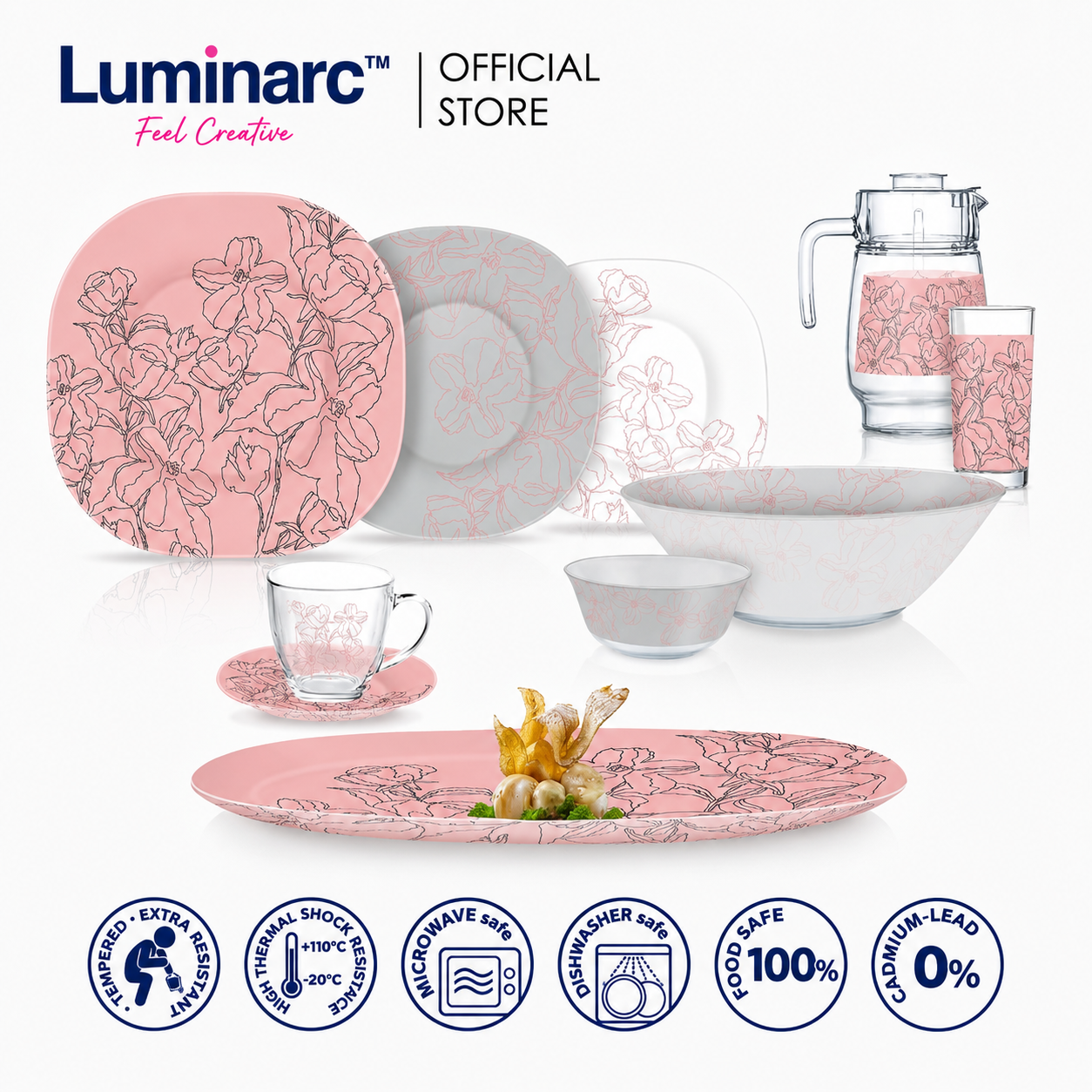 سرویس ۴۶ پارچه آرکوپیرکس لومینارک قالب کارین طرح آنالی